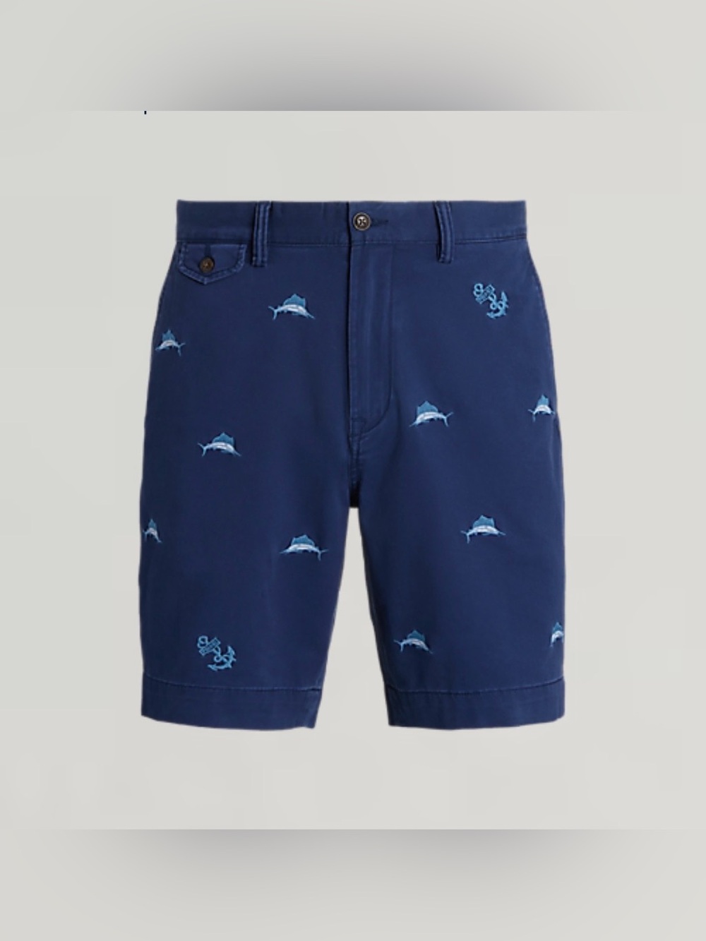 Polo Ralph Lauren Stretch Classic Fit Marlin Short 9” Size 34 Navy NWT
